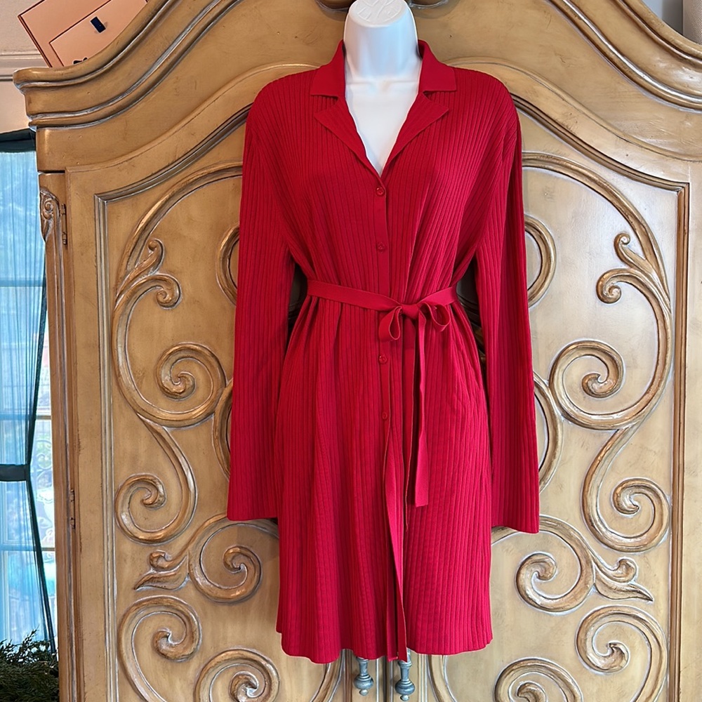 Venini red sweater duster